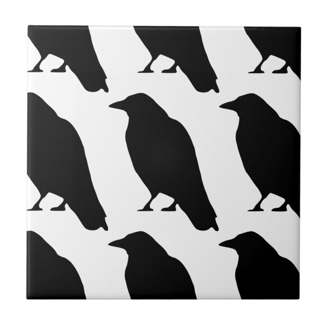 Crow Silhouette Tile (Front)