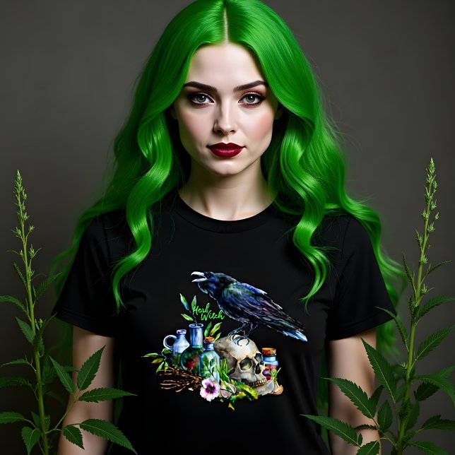 Crow, skull and herbs  T-Shirt (Creator Uploaded)