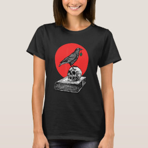 Crow Skull Magical Alchemy Gothic Occult Full Bloo T-Shirt