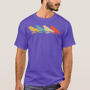 Crow Vintage Retro Raven Bird Lover 60s 70s Gift T-Shirt