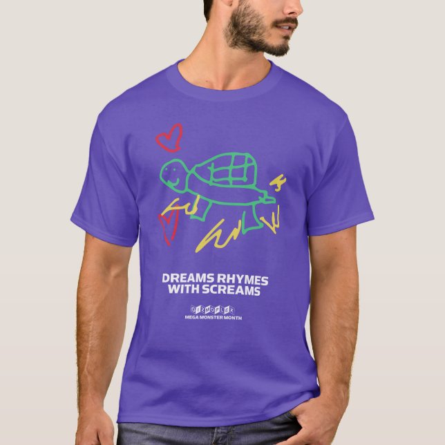Crow vs. Servo: DREAMS RHYMES WITH SCREAMS T-Shirt (Front)