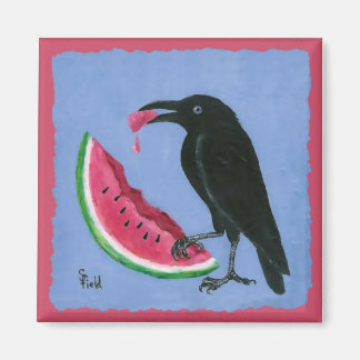 crow & watermelon magnet
