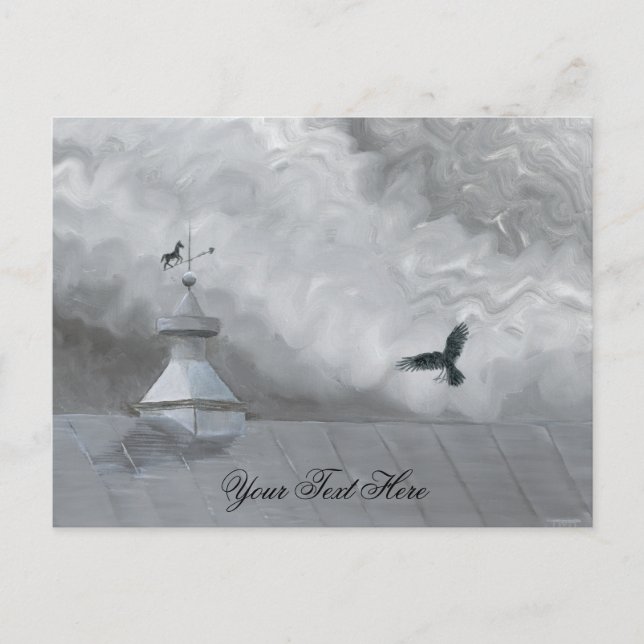 Crow & Weather Vane postcard (Front)
