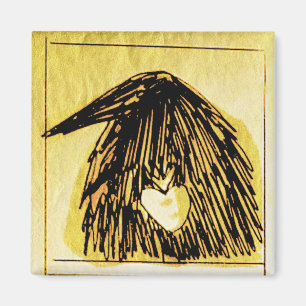 crow with a heART Magnet