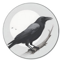 Crow with the moon