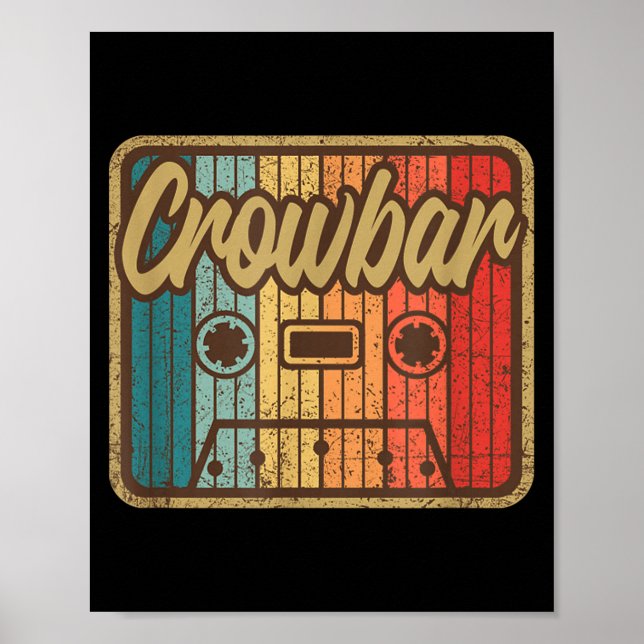 Crowbar Vintage Cette Retro Music 90s Guitar  Poster (Front)