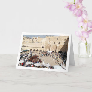 Crowd at Temple Mount, Jerusalem, Israel Card