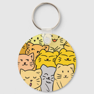 Crowd cat key ring