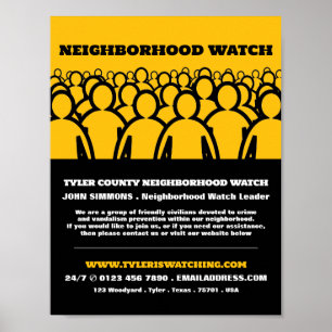 Crowd Design, Neighbourhood Watch Community Advert Poster