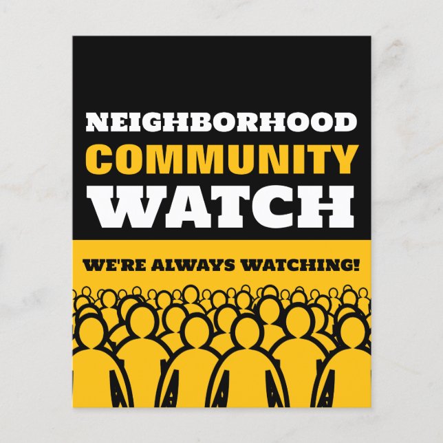 Crowd Design, Neighbourhood Watch Community Warnin Flyer (Front)