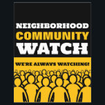 Crowd Design, Neighbourhood Watch Community Warnin Flyer<br><div class="desc">Crowd Design,  Neighbourhood Watch Community Warning Flyer by The Business Card Store.</div>