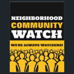 Crowd Design, Neighbourhood Watch Community Warnin Flyer<br><div class="desc">Crowd Design,  Neighbourhood Watch Community Warning Flyer by The Business Card Store.</div>