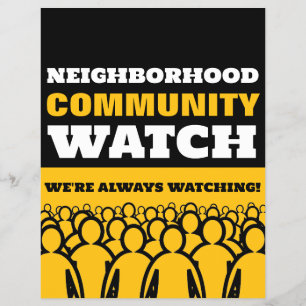 Crowd Design, Neighbourhood Watch Community Warnin Flyer