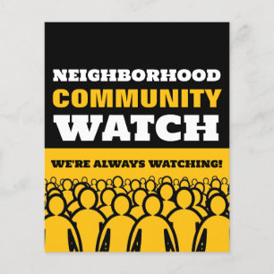 Crowd Design, Neighbourhood Watch Community Warnin Flyer