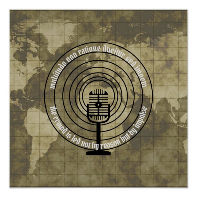 Crowd led by Impulse Latin Quote Poster (Front)