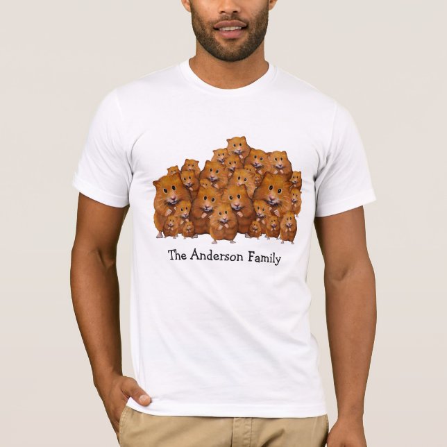 Crowd of Hamsters: Art: Large Family: Cute, Funny T-Shirt (Front)
