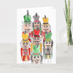 Crowd of Nutcrackers Holiday Card