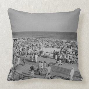 Crowd on Beach Cushion
