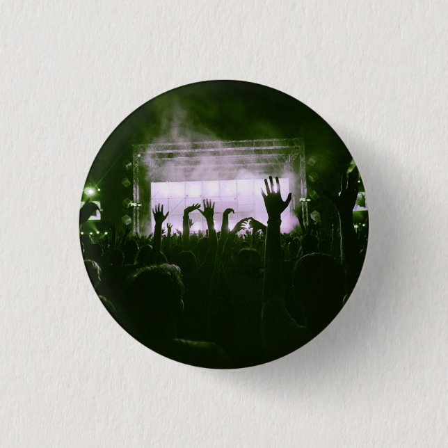 Crowd & Stage - Lime Green 3 Cm Round Badge (Front)