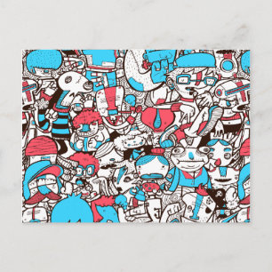 Crowded 1 postcard