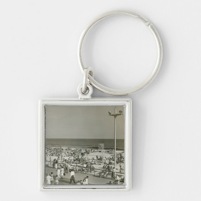 Crowded Beach Key Ring (Front)