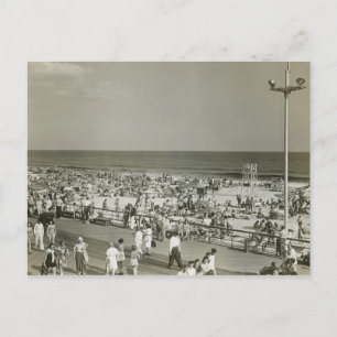 Crowded Beach Postcard