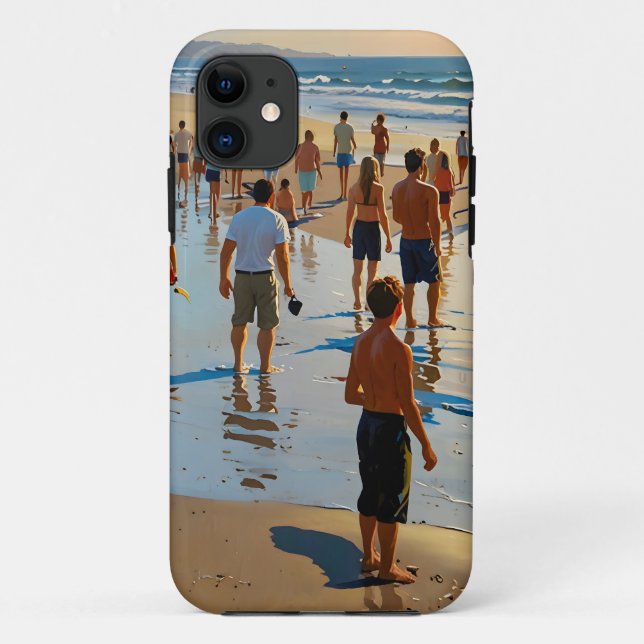 Crowded Beach Walk Case-Mate iPhone Case (Back)