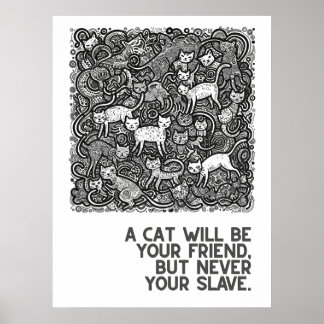 Crowded cats - proverbs poster