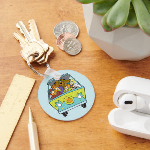 Crowded In The Mystery Machine Key Ring