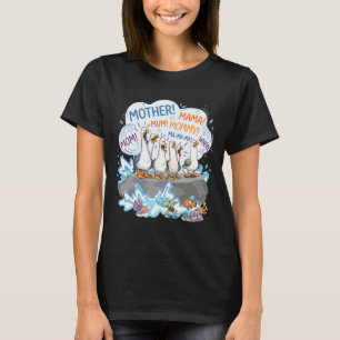 Crowded Seagull Flock Funny Mummy Mama Shouting T-Shirt