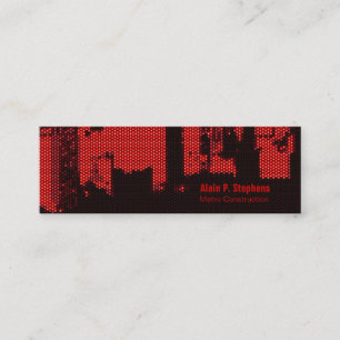 Crowded Upside Downtown LED Horizontal Skinny Mini Business Card