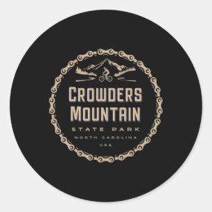 Crowders Mountain State Park Mountain Bike Biking Classic Round Sticker