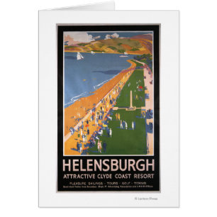 Crowds along Clyde Coast Beach Railways Poster