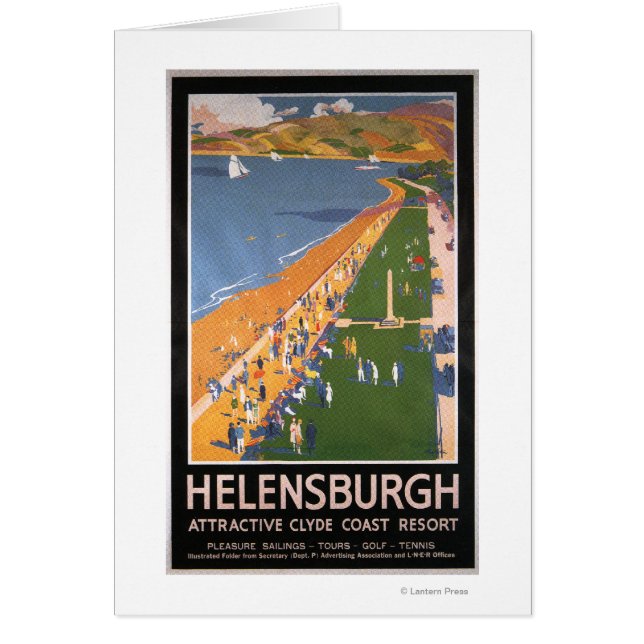 Crowds along Clyde Coast Beach Railways Poster (Front)