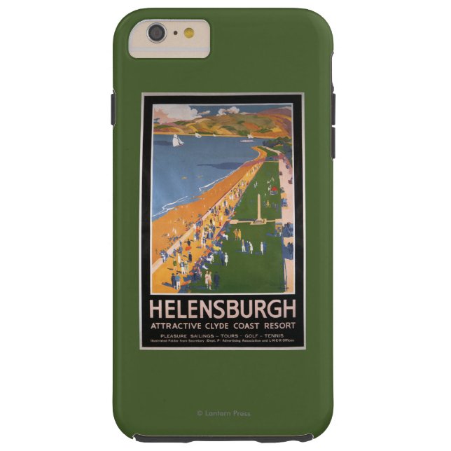Crowds along Clyde Coast Beach Railways Poster Case-Mate iPhone Case (Back)