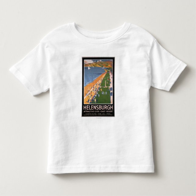 Crowds along Clyde Coast Beach Railways Poster Toddler T-Shirt (Front)