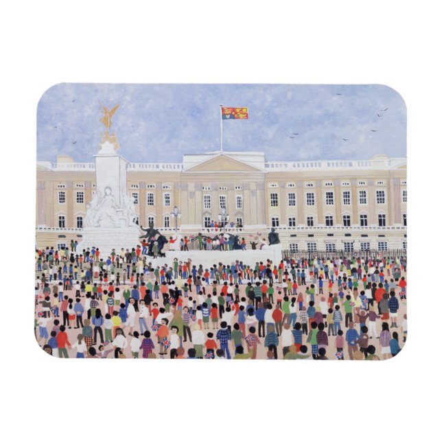 Crowds around the Palace 1995 Magnet (Horizontal)