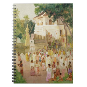 Crowds at a Monument in India, 1895 (w/c & pencil Notebook