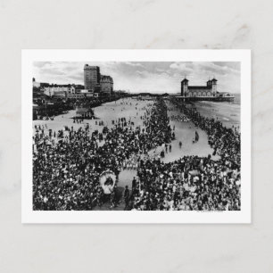 Crowds at Atlantic City, NJ Beauty Pagent Postcard