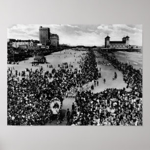 Crowds at Atlantic City, NJ Beauty Pagent Poster