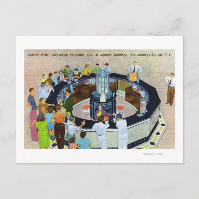 Crowds Gathering at Fountains at Hall of Postcard (Front)