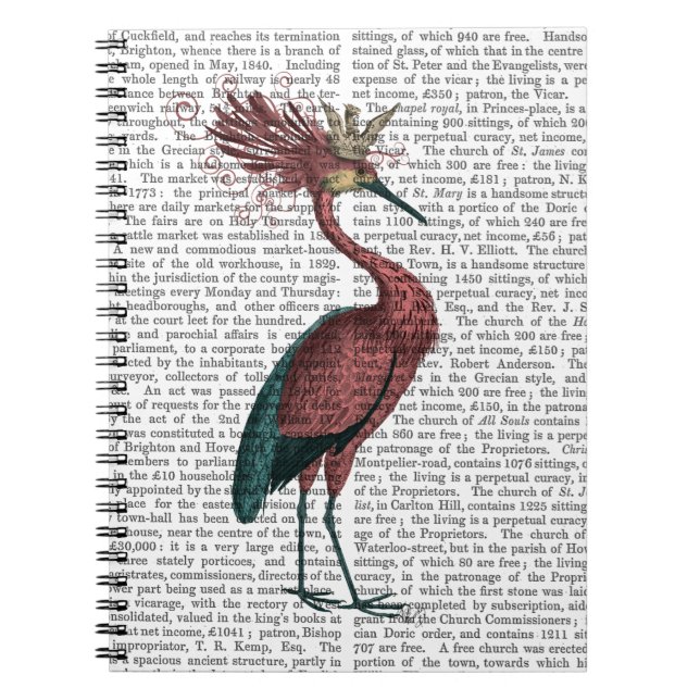 Crowed Marsala Heron Notebook (Front)