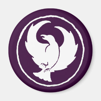 Crowfoot Magnet (white/dark purple)