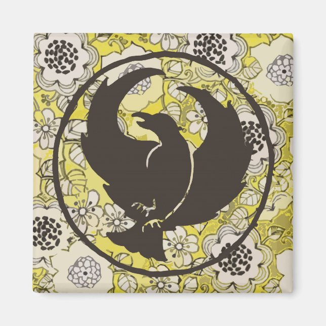 Crowfoot Magnet with White Flowers (Front)