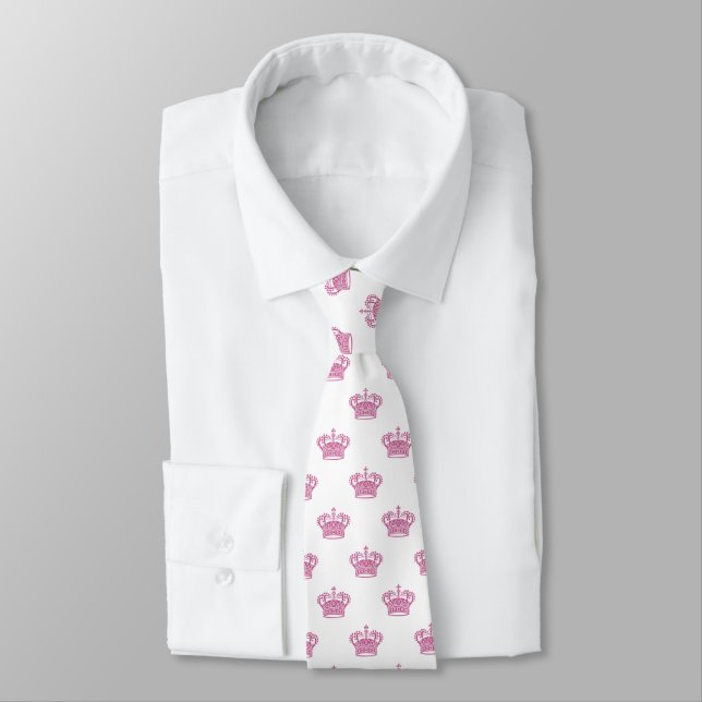 Crown 01 - Dusty Rose on White Tie (Tied)