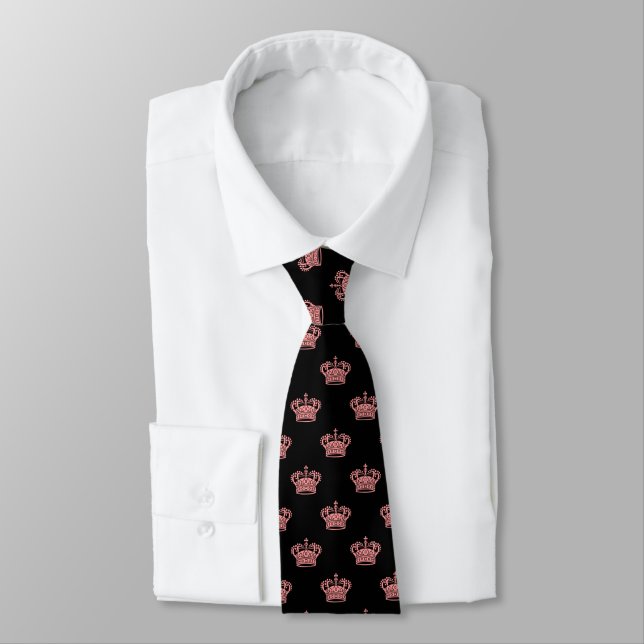 Crown 01 - Soft Pink on Black Tie (Tied)