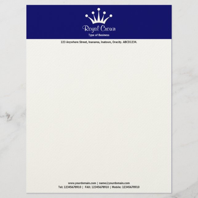 Crown 2in Colour Header - Navy 000066 Letterhead (Front)