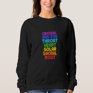 Crown 3rd Eye Throat Heart Solar Sacral Root - 7 C Sweatshirt