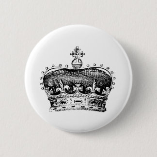 Crown 6 Cm Round Badge