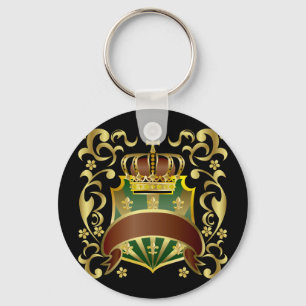 Crown and Shield Key Ring